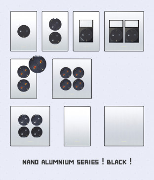 나노 알루미늄 블랙 접지콘센트