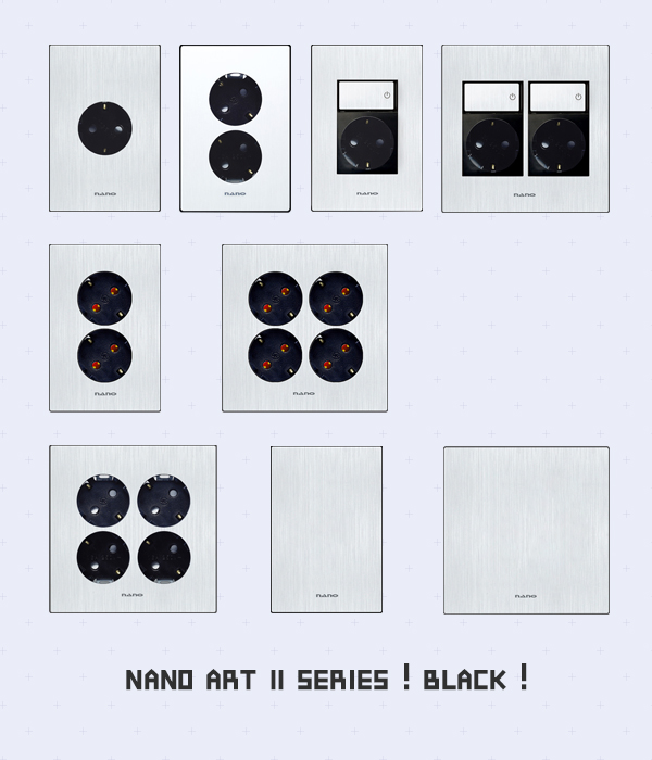 나노 아트Ⅱ 블랙 접지콘센트