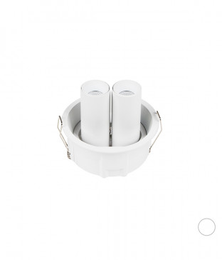 플리커프리 페퍼 2구 95mm(4) 실린더 매입 15W [화이트]